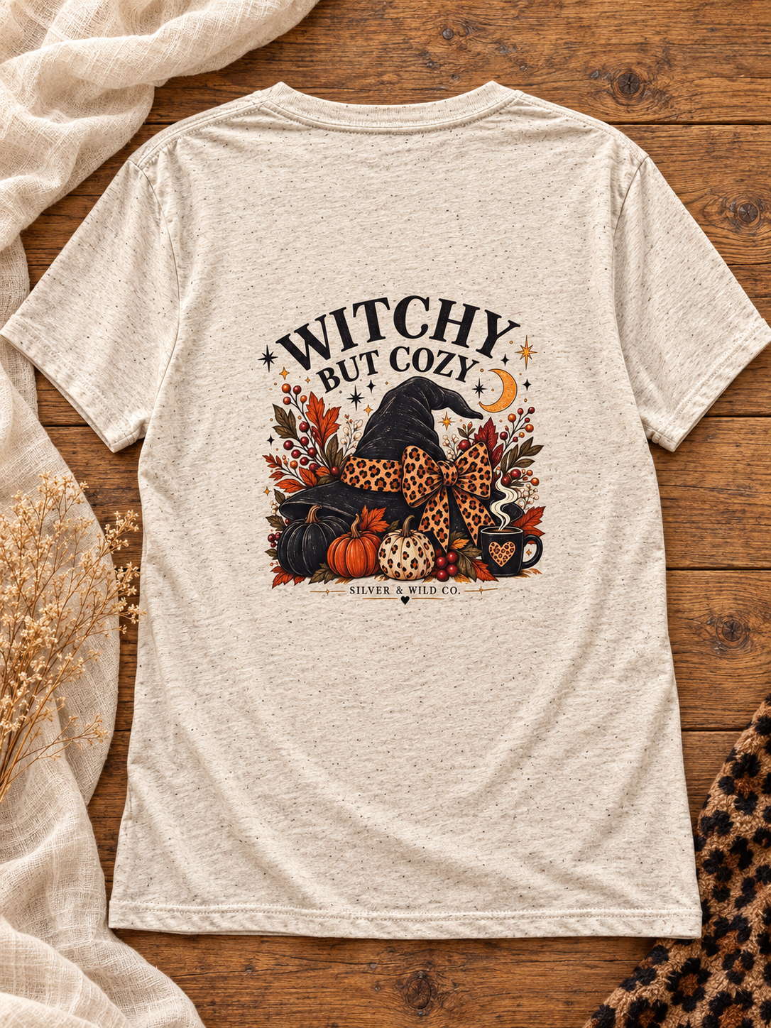 Oatmeal Witchy but Cozy Graphic Tee