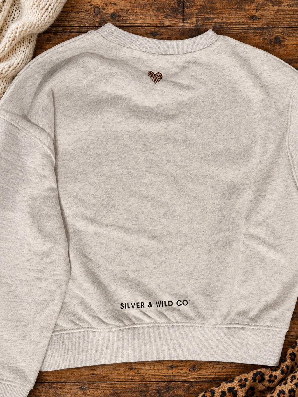 Oatmeal Witchy But Cozy Cropped Crewneck Sweatshirt