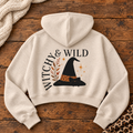 Oatmeal Witchy & Wild Cropped Zip Hoodie